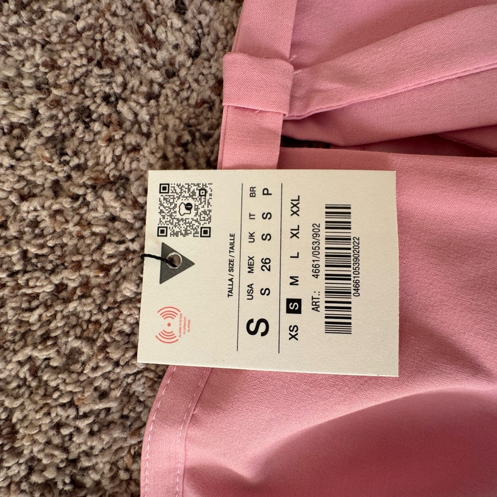 Zara Pink Strapless Bow Detail Top - Picture 2 of 2
